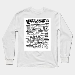 Sacramento Map Long Sleeve T-Shirt